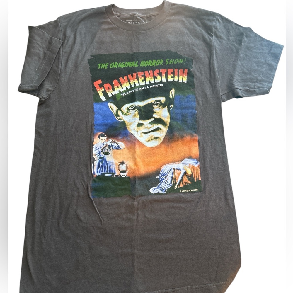 NWOT Frankenstein Movie T-Shirt, Gray, Size M